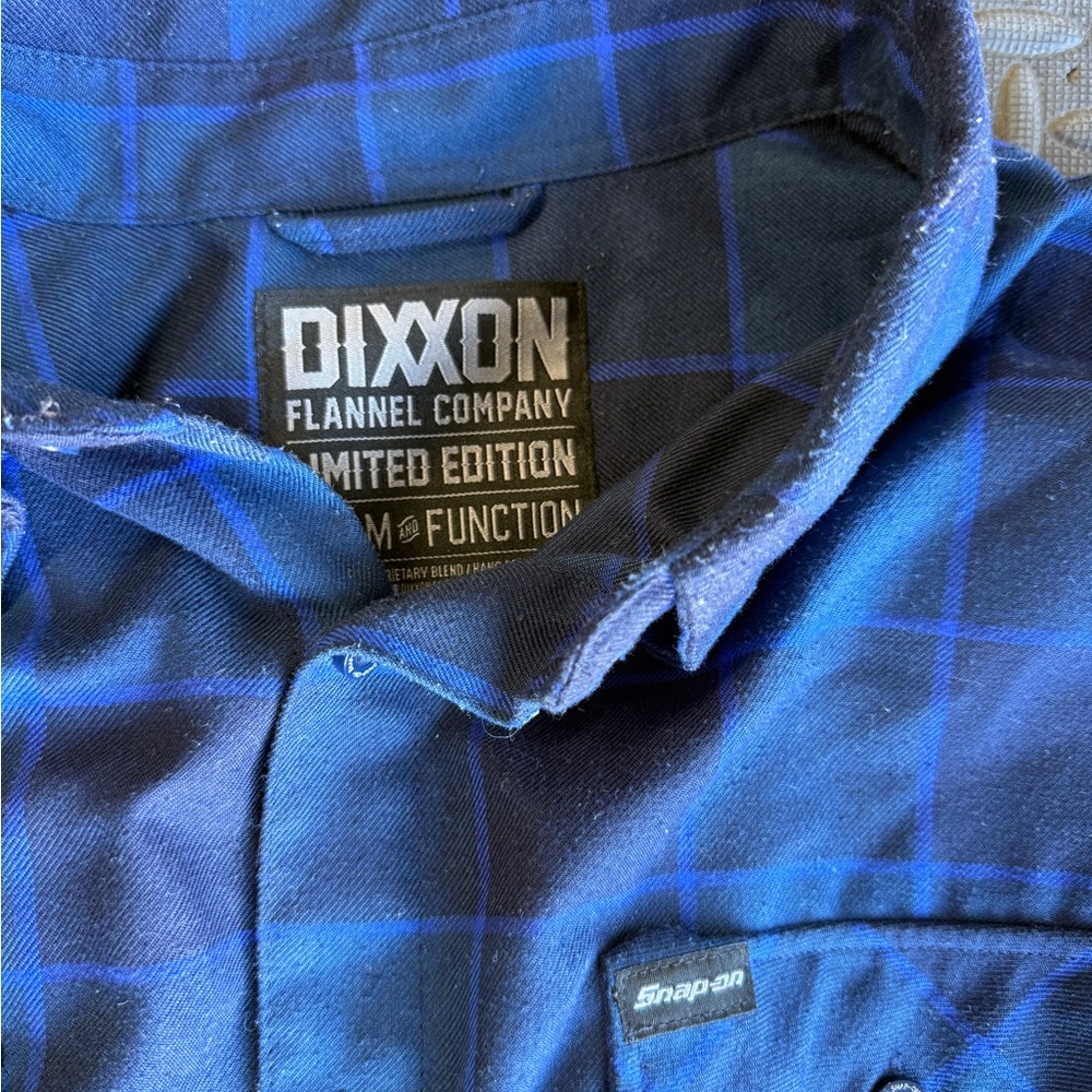 Dixxon / Snap On Limited Edition Blue Plaid Men's Flannel size XXL